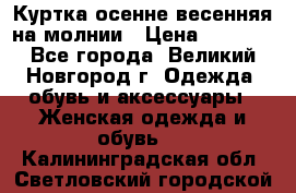 Куртка осенне-весенняя на молнии › Цена ­ 1 000 - Все города, Великий Новгород г. Одежда, обувь и аксессуары » Женская одежда и обувь   . Калининградская обл.,Светловский городской округ 